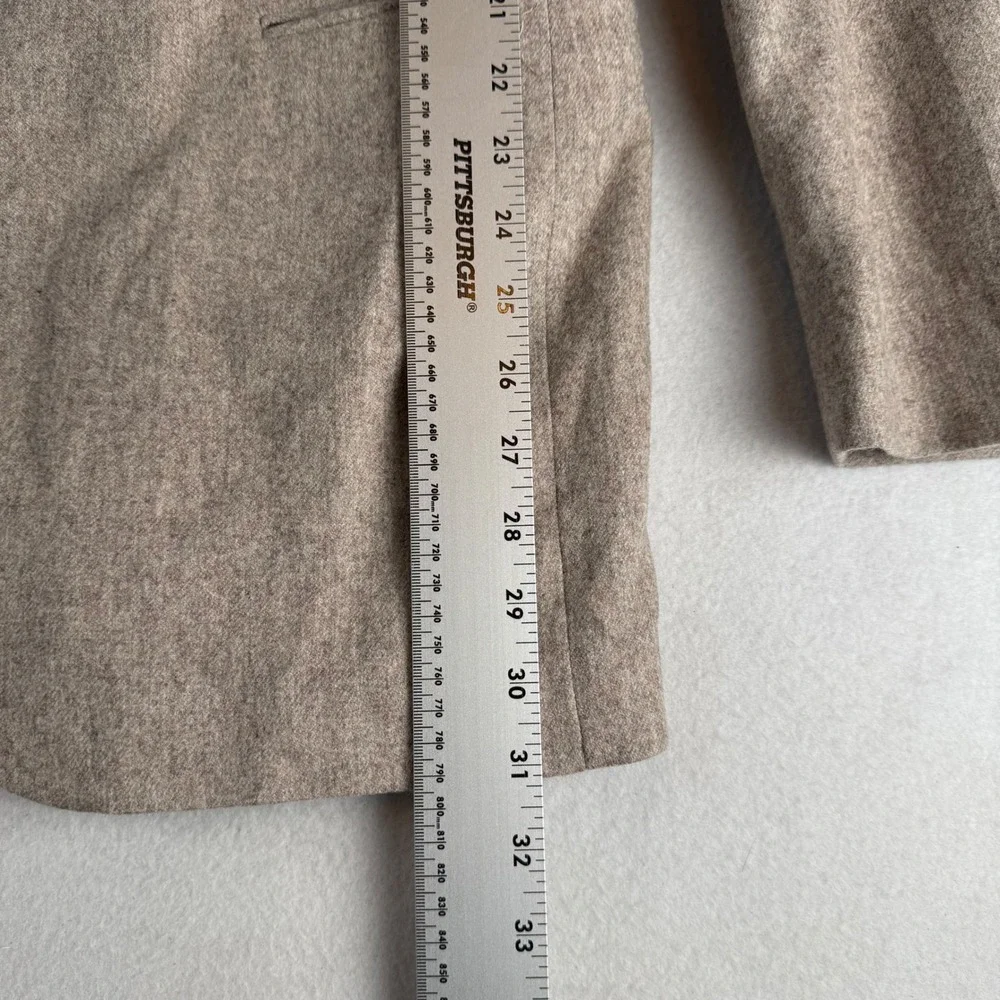 Miltons Don Robbie Paris Mens Oatmeal Tan Two Button Wool Blazer Sport Coat